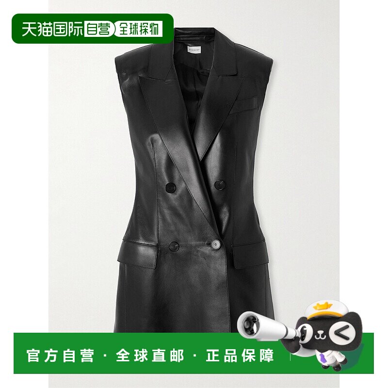 香港直邮Givenchy 纪梵希 女士 双排扣皮革背心 BW30MD604J001BLA