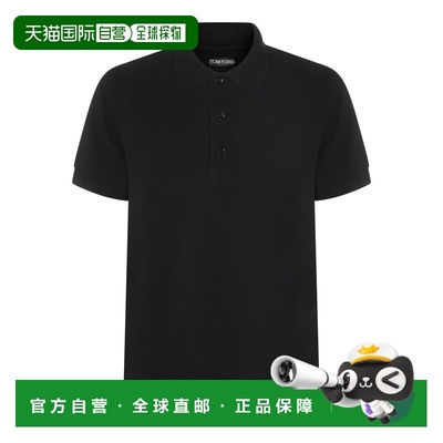香港直邮Tom Ford 汤姆 福特 男士 黑色Polo衫 JPS011JMT013NAA