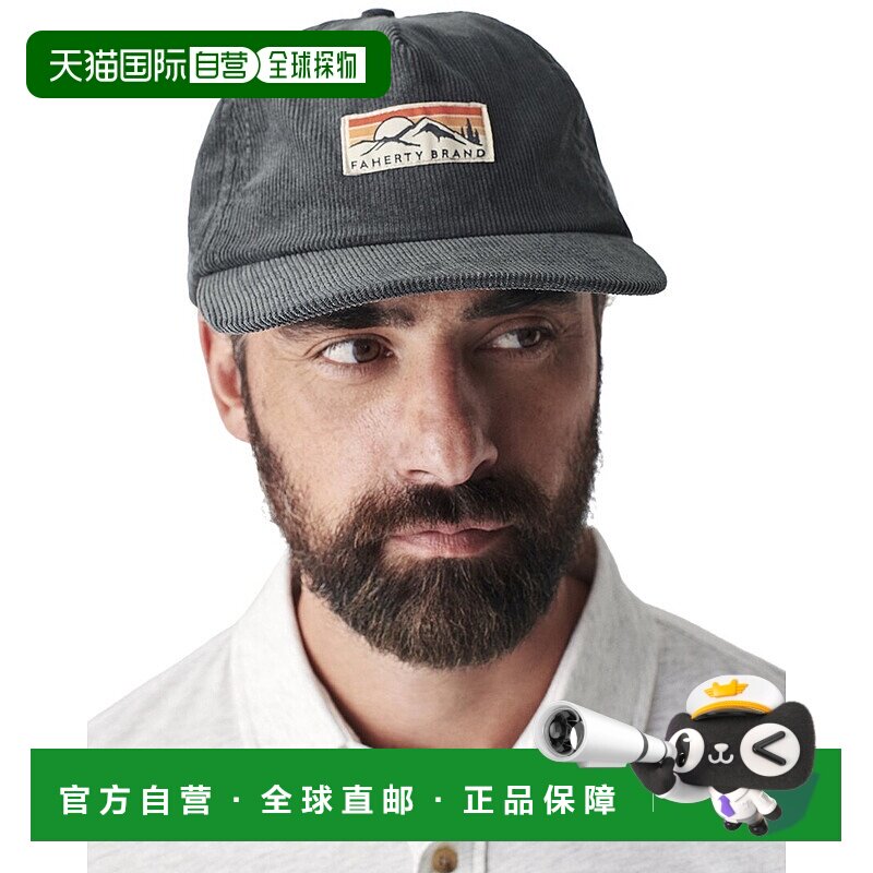 自营Faherty Corduroy Mountain Hat - steel grey 美国奥莱直发
