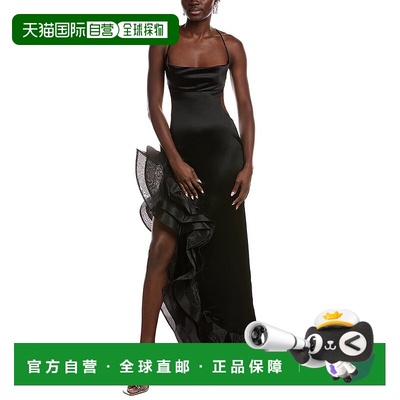 自营retrofeteRetrofête Kaitlin Silk-Blend Maxi Dress - blac