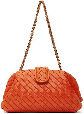bottegaveneta葆蝶家女士橙色手拿包时尚潮流经典百搭