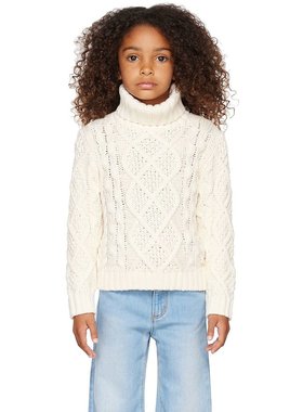 潮奢 Chloe 蔻依 女童 灰白色 Chunky 儿童高领衫童装 C15D62