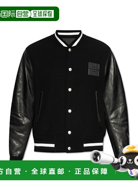 香港直邮GIVENCHY 男士夹克 BM011S6Y3K001 SS2025 黑色 Varsity