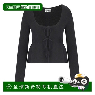 美国奥莱 黑色 直发 ganni黑色蕾丝开衫 自营
