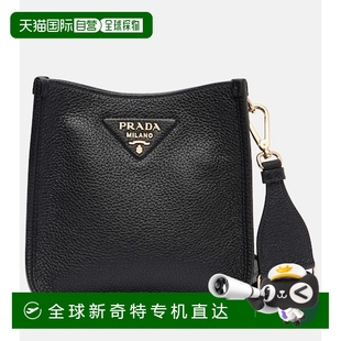 香港直邮Prada 女士 1h可退 普拉达 舒适 迷你皮革肩包 black黑色