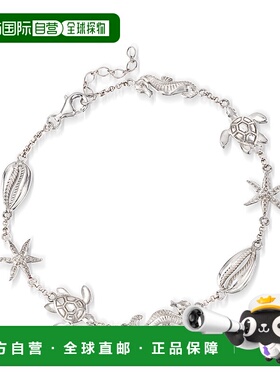 自营Ross-Simons 纯银 Sealife 脚链 - 10 英寸 【美国奥莱】直发