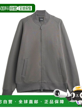 香港直邮Y-3 男士针织衫 JZ3207 AW2025 灰色 长袖拉链卫衣