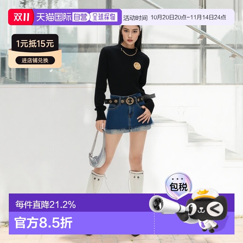 自营 1h可退 LV路易威登 Pull à ecusson et chaîne女士针织衫
