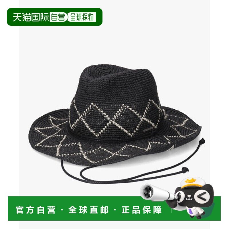 日本直邮OVERRIDE 男女通用纸编锯齿图案中折帽  252090208帽子