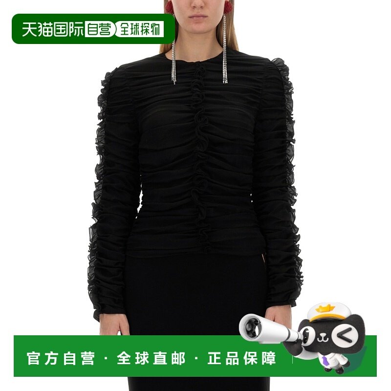 1h可退 香港直邮magda butrym 女士 RUCHES 上衣 199923BLACK,女装/女士精品,T恤,淘宝优惠券,粉丝福利购,淘宝优惠卷