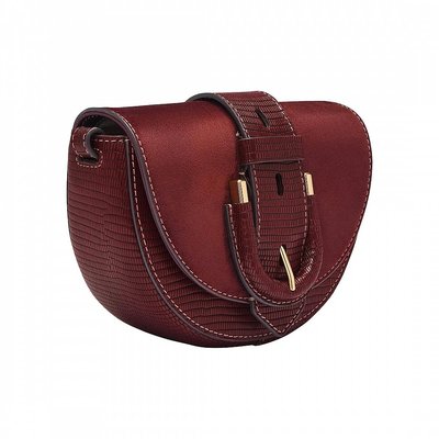 Fossil Harwell 小号翻盖斜挎包 红色