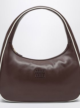 Miu Miu 缪缪 女士 皮革手袋(棕/白) 5BC183OOO2IBP