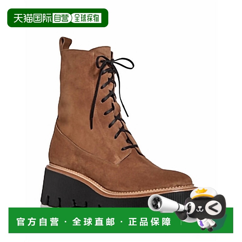 自营 freda salvador棕色女式Billie平台战斗靴 美国奥莱直发