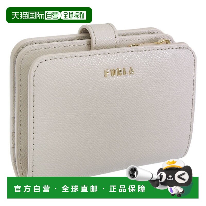 日本直邮FURLA 芙拉 钱包 女士 两折钱包奥特莱斯品 皮革 灰 CLAS