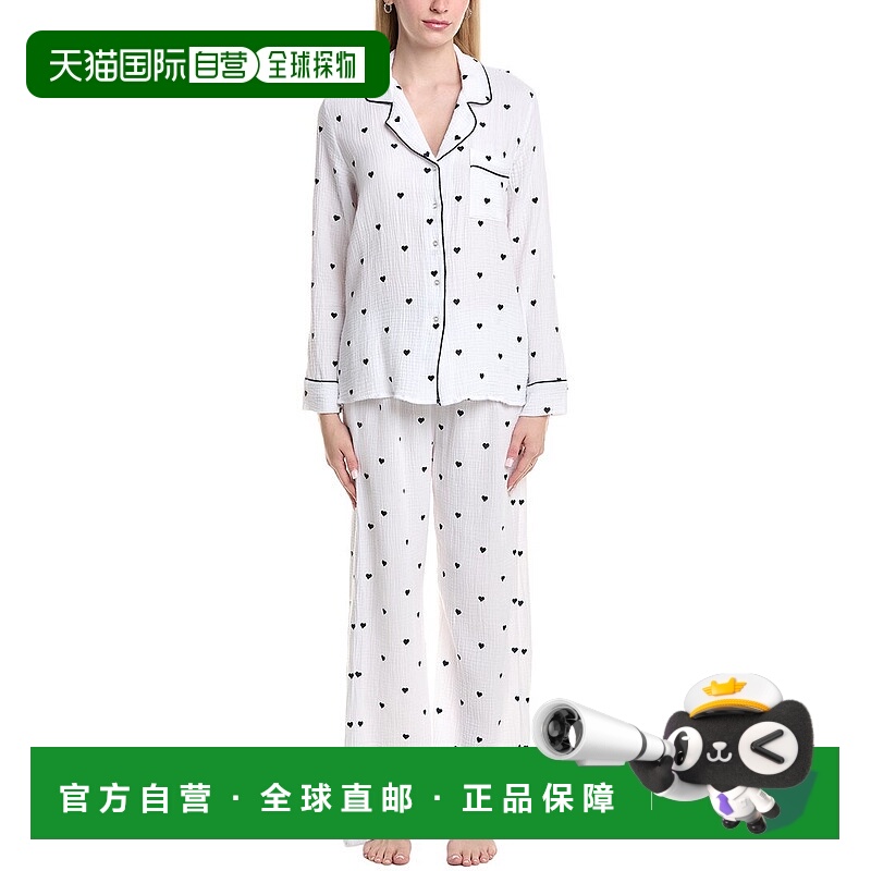 自营Splendid 2pc Lottie Love Gauze Set - white 美国奥莱直发