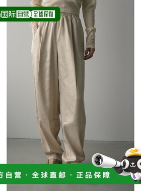 1h可退 日本直邮STYLEMIXER 女士光泽感松紧腰缎面长裤 500ISS311