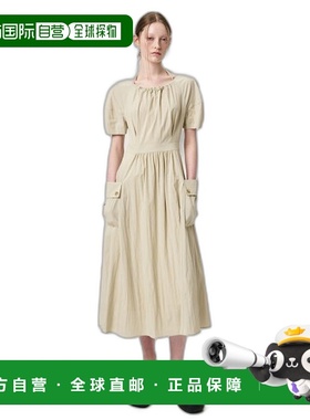 韩国直邮ETMON 女士连衣裙DR220SMM23 Neck String Pocket Dress,