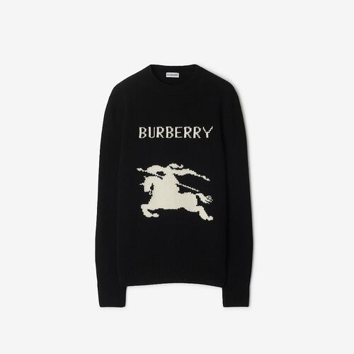 BURBERRY(巴宝莉)24新品 马术骑士徽标羊毛羊绒混纺针织衫