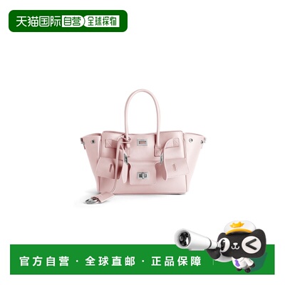 自营欧洲直邮Balenciaga巴黎世家 Bel Air女士粉色logo标识托特包