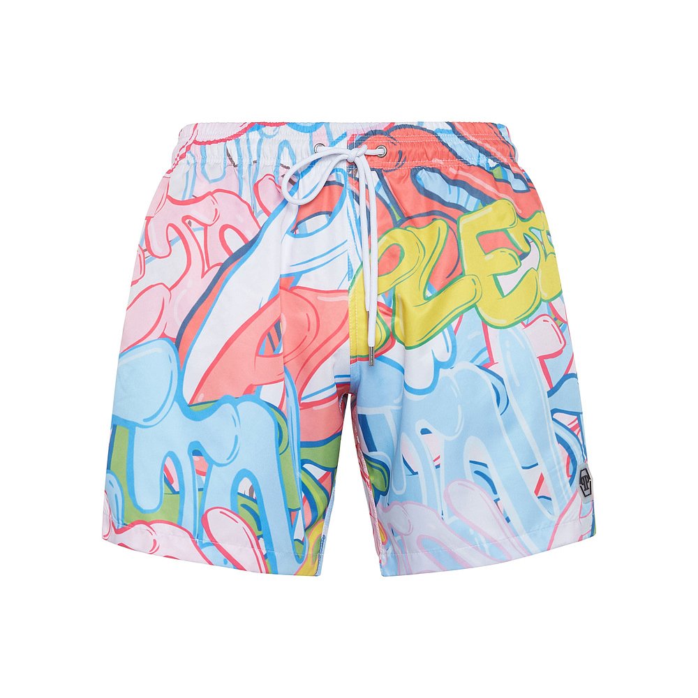 philipp plein【美国奥莱】直发 涂鸦轰炸泳裤 - 多色