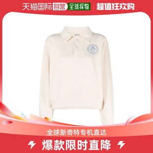 SPORTY RICH 香港直邮潮奢 女士logo图案Polo衫 长袖