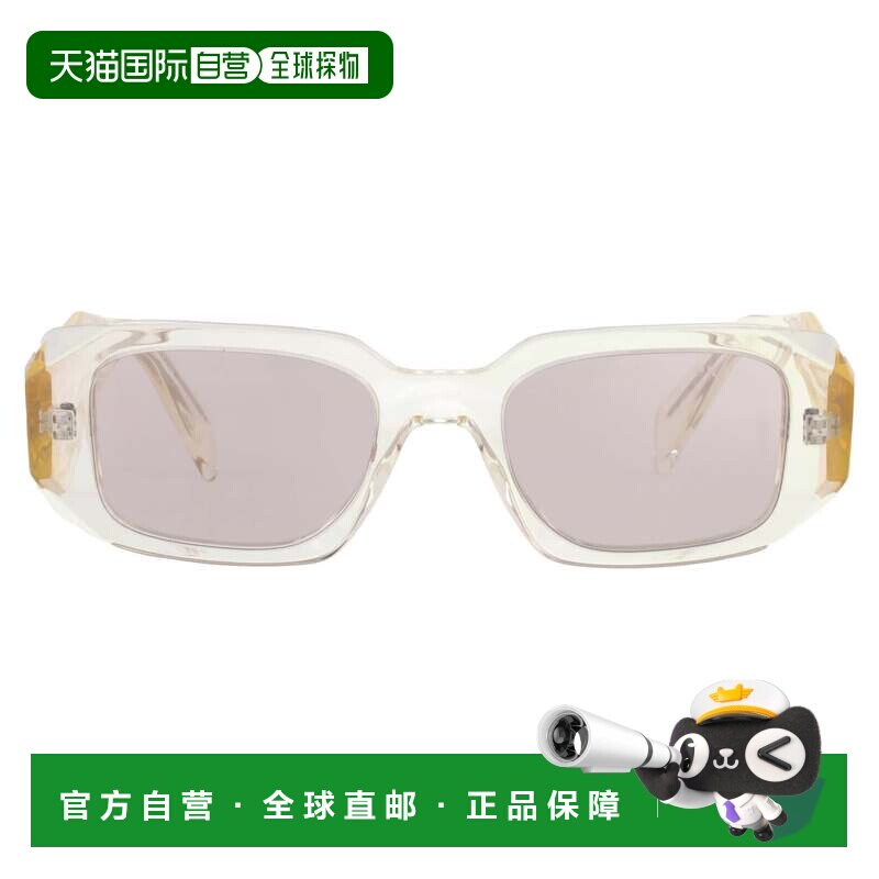 自营Prada Iveory镜面银色矩形女士太阳镜PR 17WS 19X30N 49-多