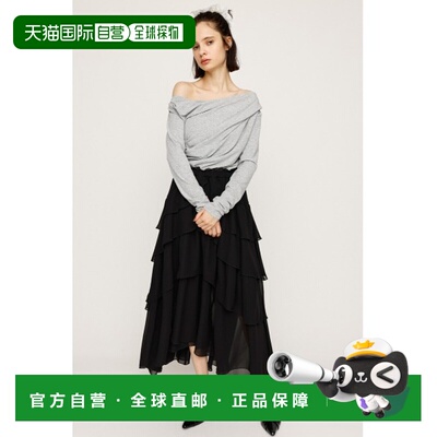 日本直邮SLY 女装 随性荷叶边长裙 半透明面料 日版印花 030IAR31