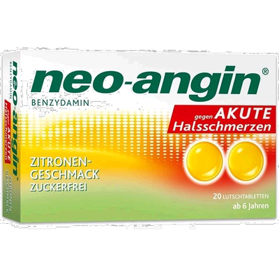 欧洲直邮德国药房 NEO ANGIN咽喉肿痛消炎止痛含片 柠檬味无糖24