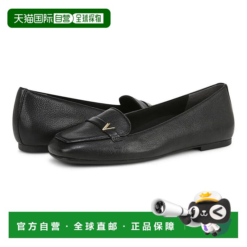 自营Vionic Hayes Flats Women's  Black Leather Square Toe Loa