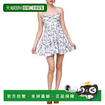 自营 avec les filles女孩合身&闪光连衣裙-蓝色 美国奥莱直发