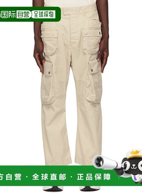 1h可退 香港直邮Dsquared2 二次方 男士 米色 Multipocket 工装裤