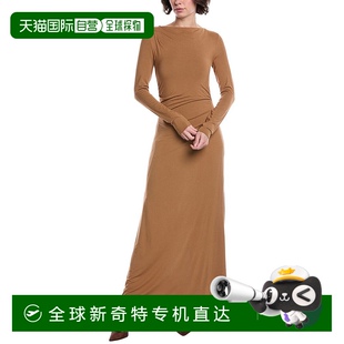 棕色 自营 bone布骨卢卡不对称悬垂长裙 rag 美国奥莱直发