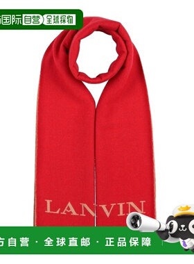 1h可退 香港直邮潮奢 Lanvin 朗雯 女士 Foulards 围巾 red红色