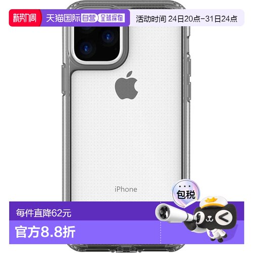 【日本直邮】PATCHWORKS LUMINA iPhone 11 Pro 手机壳 [透明/黑]