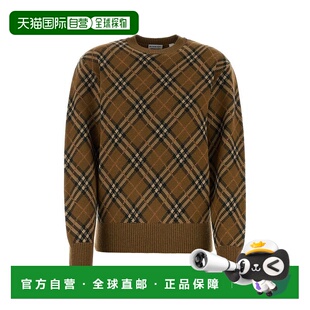 香港直邮潮奢 格紋針織圓領套衫 Burberry 女士 巴宝莉 1h可退