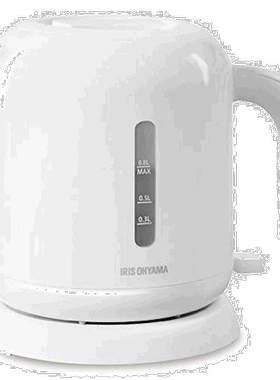 日本直邮IRIS OHYAMA厨房电器爱丽思电热水壶0.8L基本款白色