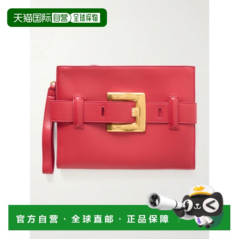 1h可退 香港直邮Balmain 巴尔曼 女士 Anthem 搭扣皮革手包 HN1LC