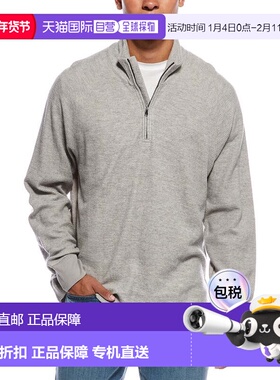 自营James Perse拉丝保暖1/2拉链毛衣-灰色美国奥莱直发 半拉链