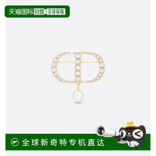饰品珍珠精致 欧洲直邮DIOR迪奥小CD胸针时尚