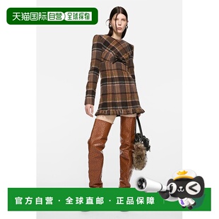 睡裙睡衣 FW25女士棕色格纹羊毛长袖 自营欧洲直邮Acne Studios