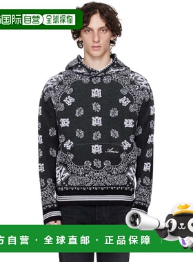 1h可退 香港直邮AMIRI 男士 黑色 Bandana 连帽衫 AMKNHD1004卫衣