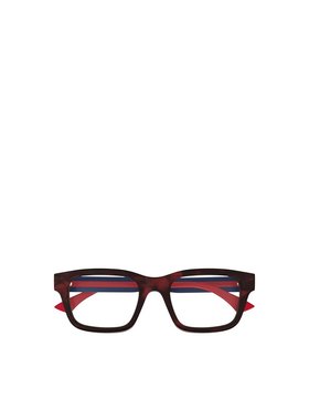 GUCCI 男士眼镜 GG1865O006 SS2025 红色 方框平光镜