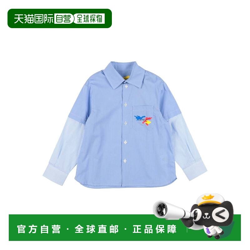 1h可退 香港直邮off-white 男童 花纹衬衫童装 blue蓝色 舒适时尚,童装/婴儿装/亲子装,衬衫,淘宝优惠券,粉丝福利购,淘宝优惠卷