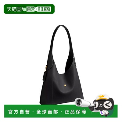 香港直邮COACH 女士单肩包 CU068B4BK CO 黑色 Brooklyn 28 leath