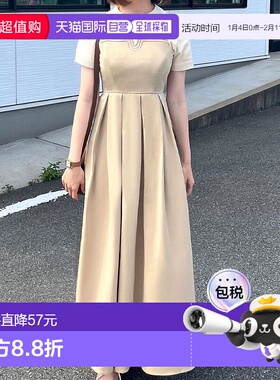 日本直邮JUNOAH 前设计塔克喇叭连衣裙 JU5602EW04737 连衣裙长裙