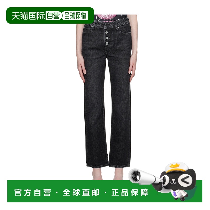 1h可退 香港直邮GANNI 女士牛仔裤 F6680025 AW2023 黑色 Lovy五