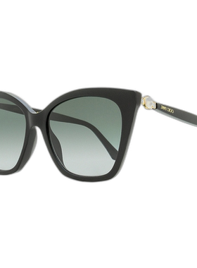 自营Jimmy Choo 女士猫眼太阳镜 Rua /G 8079O 黑色 56 毫米 - 80