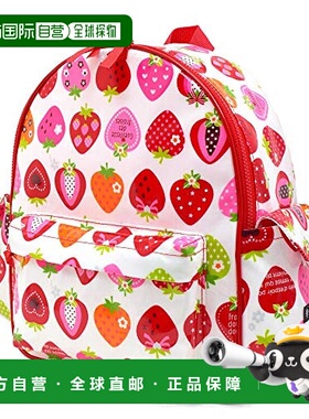 日本直邮Colorful Candy Style双肩包带可固定胸带草莓白色背包