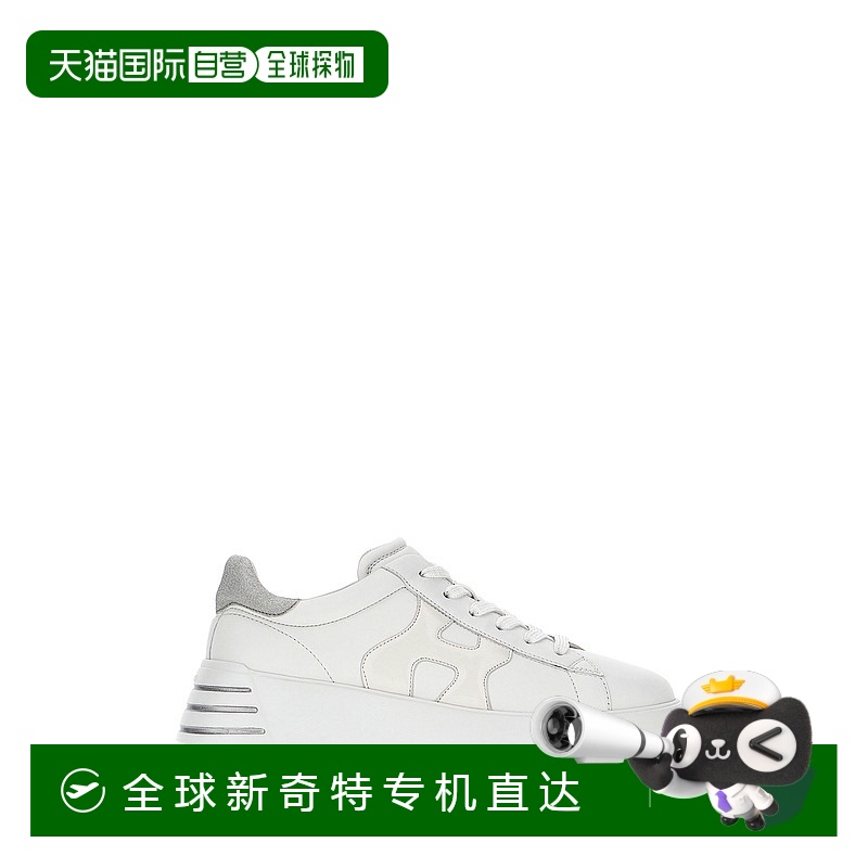 1h可退 香港直邮潮奢 Hogan 女士 Rebel 白色纳巴革运动鞋 HXW564