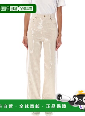 1h可退 香港直邮GOLDEN GOOSE 女士 透明亮片裤 GWP00844P001679